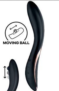 Вібратор із перловою стимуляцією точки G Satisfyer Rrrolling Explosion Black (діаметр 3 см) зображення
