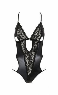 Боді з імітацією шкіри і стрепами Passion ASUNA BODY black, розмір XXL/XXXL зображення