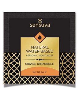 Пробник лубриканта на водній основі їстівного Sensuva Natural Water-Based Orange Creamsicle, апельсинове морозиво (6 мл) зображення