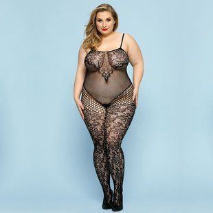 Відвертий бодістокінг JSY &laquo;Фатальна Скарлет&raquo; Plus Size, Black зображення