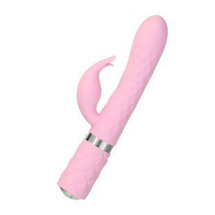 Розкішний вібратор-кролик із ротацією Pillow Talk Lively Pink із кристалом Сваровські (діаметр 3,7 см) зображення