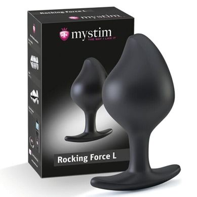 Силіконова анальна пробка Mystim Rocking Force L для електростимулятора (діаметр 4,7 см) зображення