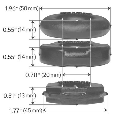 Ерекційне кільце Bathmate Spartan Power Ring (діаметр 2,1 см) зображення
