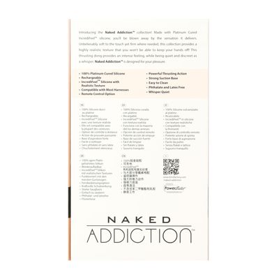 Фалоімітатор з пульсацією та пультом ДК Naked Addiction 6.5" Thrusting Dong With Remote (діаметр 3,2 см) зображення