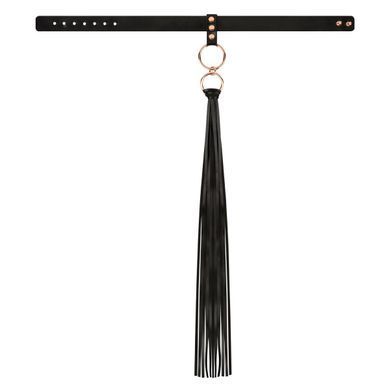 Нашийник з флогером Rosy Gold Collar with Flogger Black зображення