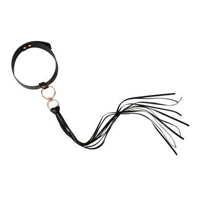 Нашийник з флогером Rosy Gold Collar with Flogger Black зображення