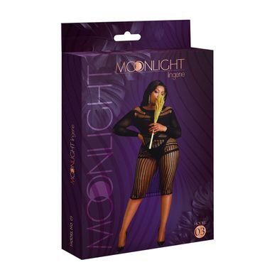 Платье-сетка миди с длинным рукавом Moonlight Plus Model 03 Black, размер XL-XXXL картинка