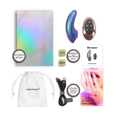 Вакуумный клиторальный стимулятор Love To Love DREAMER IRIDESCENT TURQUOISE картинка