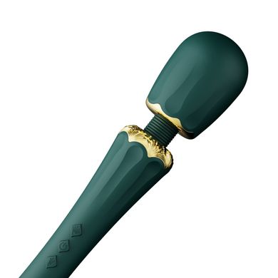 Вибромассажер с насадками Zalo Kyro Wand Turquoise Green (диаметр 3,5 см) картинка