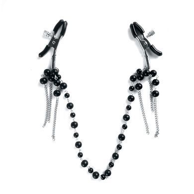 Затискачі для сосків з намистинами Art of Sex Nipple clamps Afina Black зображення