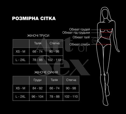 Трусики зі стразовим ланцюгом Art of Sex Lea, Срібло/Чорний (розмір XS-M) зображення