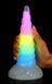 Фентезійний фалоімітатор з присоскою Creature Cocks Luminescent Rainbow Silicone Dildo (діаметр 5,4 см) картинка 5