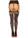 Мереживні стокінги Leg Avenue French Rose Backseam Garter Belt Stockings Black One Size картинка 2