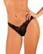 Кружевные стринги с низкой посадкой Obsessive Donna Dream thong Black, размер XL/2XL картинка 1