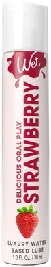 Їстівний лубрикант на водній основі без цукру Wet Oral Play Strawberry, полуниця (30 мл) зображення
