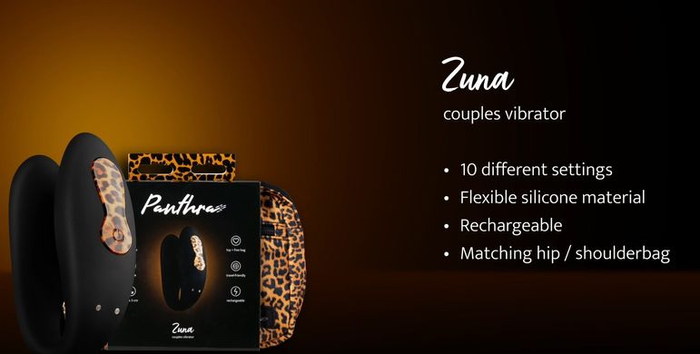 Вібратор для пар із сумкою-косметичкою Panthra Zuna зображення