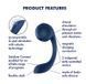 Смарт вібратор для точки G + вакуумний стимулятор клітора Satisfyer Pro+ Wave 4 Connect App (діаметр 3,9 см) картинка 6