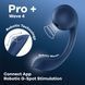 Смарт вібратор для точки G + вакуумний стимулятор клітора Satisfyer Pro+ Wave 4 Connect App (діаметр 3,9 см) картинка 9