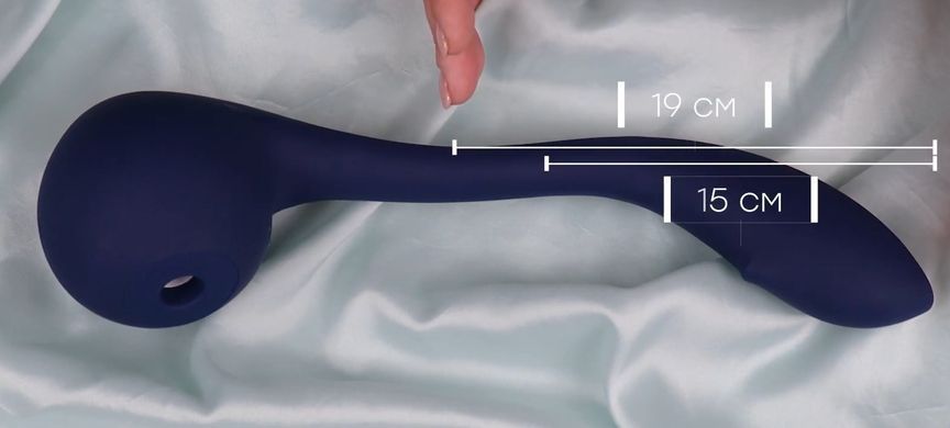 Смарт вібратор для точки G + вакуумний стимулятор клітора Satisfyer Pro+ Wave 4 Connect App (діаметр 3,9 см) зображення