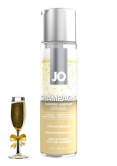 Съедобная смазка на водной основе без сахара System JO Champagne, шампанское (60 мл) картинка
