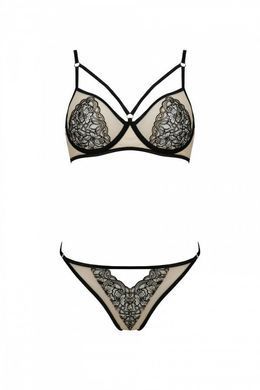 Очаровательный женский комплект Passion LORINA SET beige, размер S/M картинка
