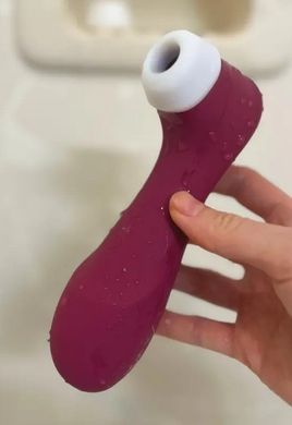 Вакуумний кліторальний стимулятор з вібрацією Satisfyer Pro 2 Generation 3 with Liquid Air Wine Red зображення