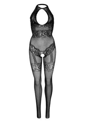 Ажурний бодістокінг зі стразами та доступом Leg Avenue Rhinestone Lace and Net Bodystocking OS Black зображення