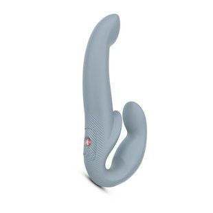 Безремінний страпон з вібрацією Fun Factory SHARE VIBE PRO cool grey (діаметр 4,1 см) зображення