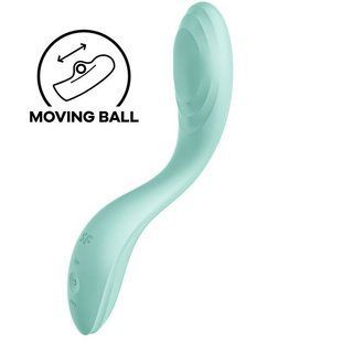 Вібратор із перловою стимуляцією точки G Satisfyer Rrrolling Pleasure Mint (діаметр 4 см) зображення
