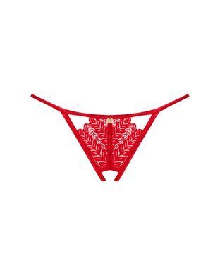Сексуальні трусики з мереживом та доступом Obsessive Ingridia crotchless thong, розмір XL/2XL зображення
