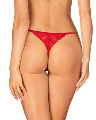 Сексуальні трусики з мереживом та доступом Obsessive Ingridia crotchless thong, розмір XL/2XL зображення