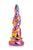 Фэнтезийный фаллоимитатор стеклянный Creature Cocks Enchanting Rainbow Glass Dildo (диаметр 4 см) картинка
