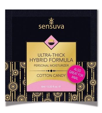 Пробник лубриканту на комбинированной основе Sensuva - Ultra-Thick Hybrid Formula Cotton Candy. Сладкая вата (6 мл) картинка