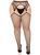 Стокінги в сітку з кільцями Leg Avenue Stokings with O-ring Attached Garter Belt Black, розмір 1X/2X зображення