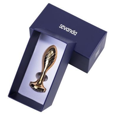 Анальная пробка ребриста LOCKINK SEVANDA Pearl Pear-shape Anal Plug (диаметр 2,3 см) картинка