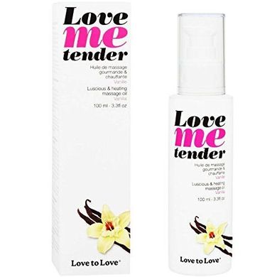 Масажна олія зігріваюча Love To Love LOVE ME TENDER Vanille Ваніль (100 мл) зображення
