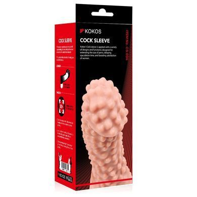 Насадка на член з отвором для мошонки Kokos Cock Sleeve CS 004, розмір M зображення