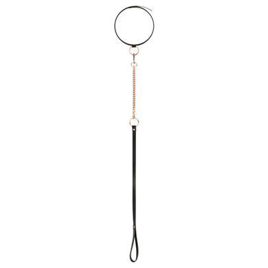 Ошейник с поводком Rosy Gold Collar with Leash Black картинка