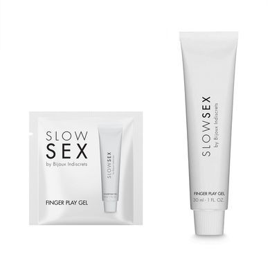 Пробник гелю-змазки для мастурбації на водній основі Bijoux Indiscrets SLOW SEX Finger play gel (2 мл) зображення