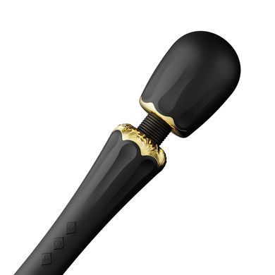 Вібромасажер із насадками Zalo Kyro Wand Obsidian Black (діаметр 3,5 см) зображення