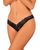 Кружевные стринги с открытым доступом Obsessive Donna Dream crotchless thong Black, размер XS/S картинка
