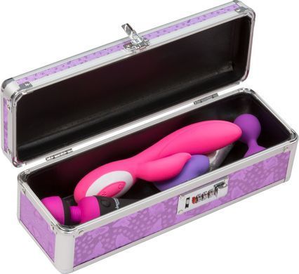 Кейс для хранения секс-игрушек с кодовым замком Powerbullet Lockable Vibrator Case Purple картинка
