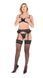 Комплект с открытой грудью: лиф, пояс и трусики Passion ECO KERRIA SET WITH OPEN BRA black, размер L/XL картинка 8