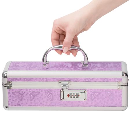 Кейс для зберігання секс-іграшок із кодовим замком Powerbullet Lockable Vibrator Case Purple зображення