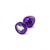 Анальна пробка зі стразом Diogol Anni R Heart Purple Кристал 30мм зображення