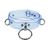 Чокер-нашийник прозорий з кільцями Feral Feelings D-Rings Blue Trasparent зображення