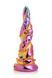 Фэнтезийный фаллоимитатор стеклянный Creature Cocks Enchanting Rainbow Glass Dildo (диаметр 4 см) картинка 1