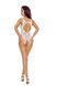 Боди-сетка с цветочным узором Passion BS112 One Size, white картинка 2