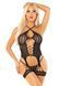 Еротичний комплект: боді та трусики Leg Avenue Heart Net Cami Garter and String One Size, Black картинка 1