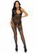 Ажурний бодістокінг зі стразами та доступом Leg Avenue Rhinestone Lace and Net Bodystocking OS Black картинка 1